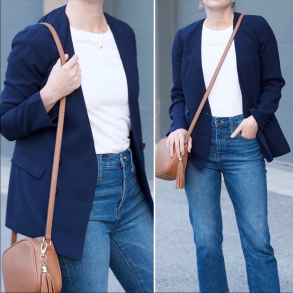 J Crew French Girl Blazer 12, Navy 2 Button NWT - Picture 3 of 11